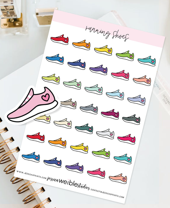 Running Shoes Planner Stickers