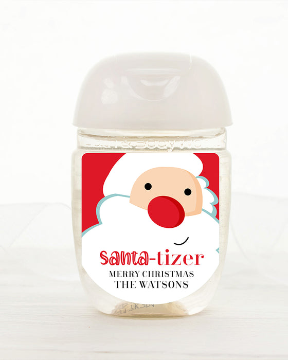 Santa-tizer Christmas Hand Sanitizer Label