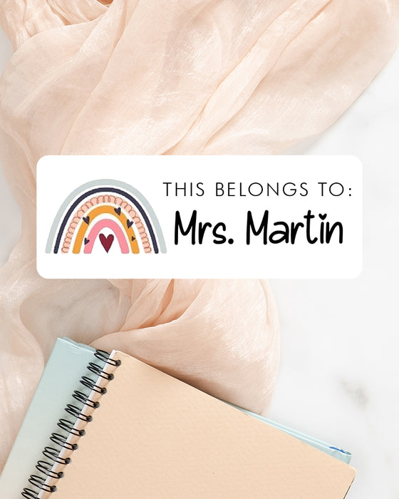 Teacher Labels - Boho Rainbow