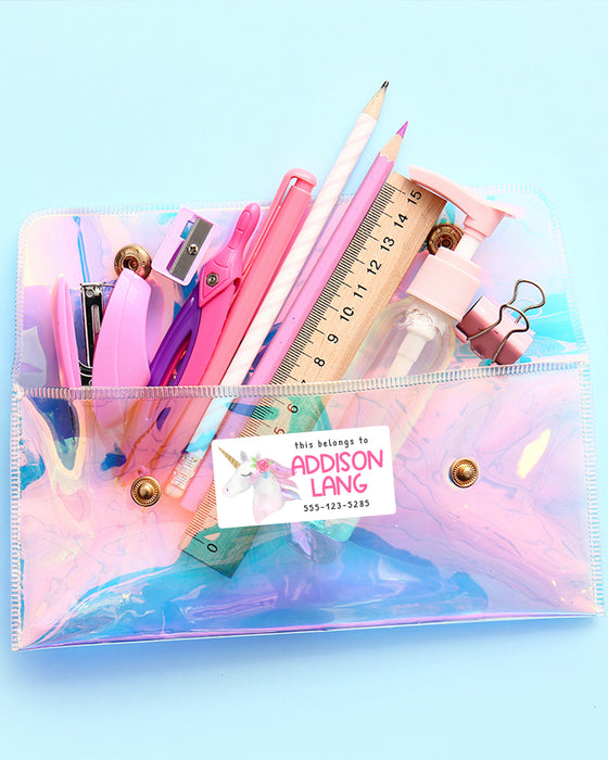 Unicorn Name Labels with Number