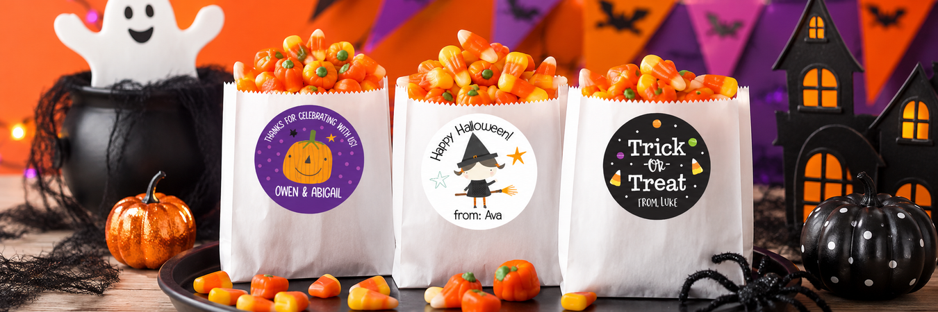 Collection of Halloween Party Stickers