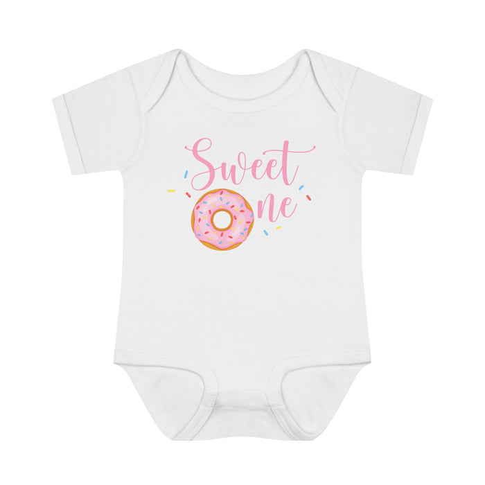 Personalized Sweet One Donut Baby Onesie