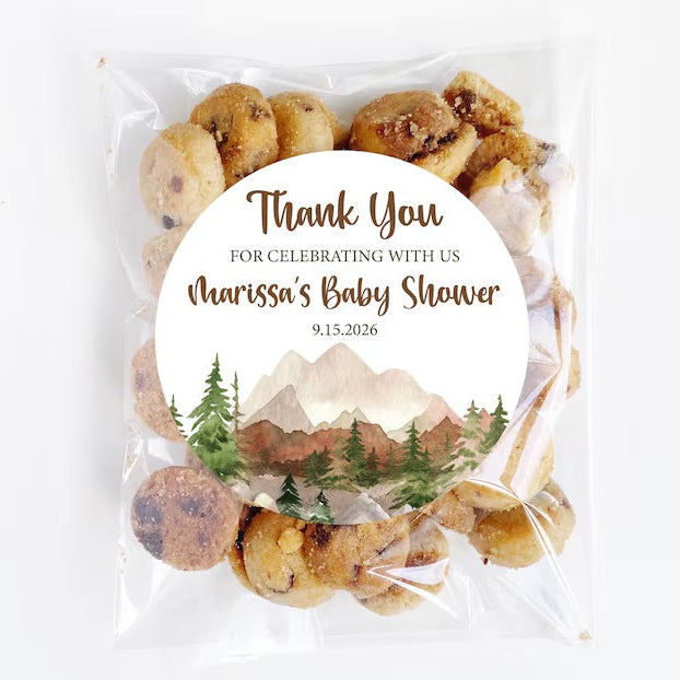 Mountain Adventure Baby Shower Stickers