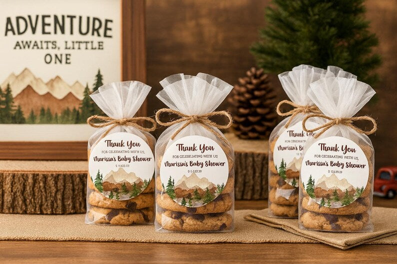 Mountain Adventure Baby Shower Stickers