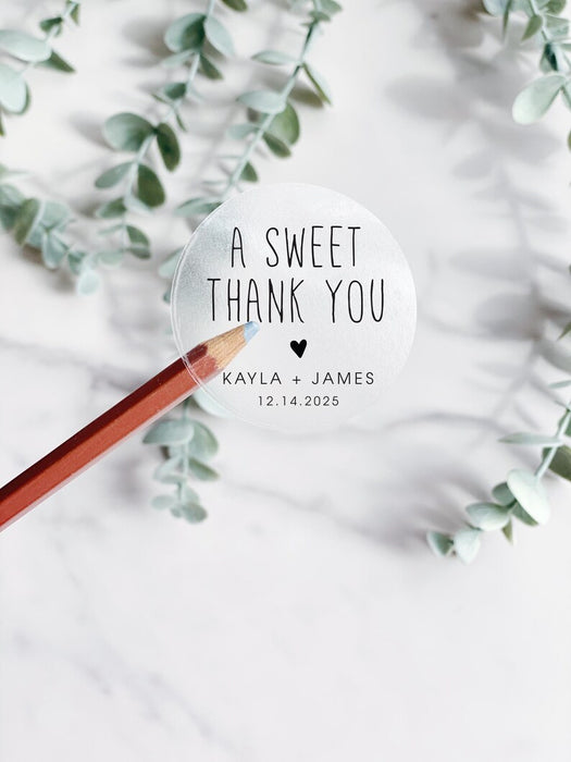 A Sweet Thank You Stickers