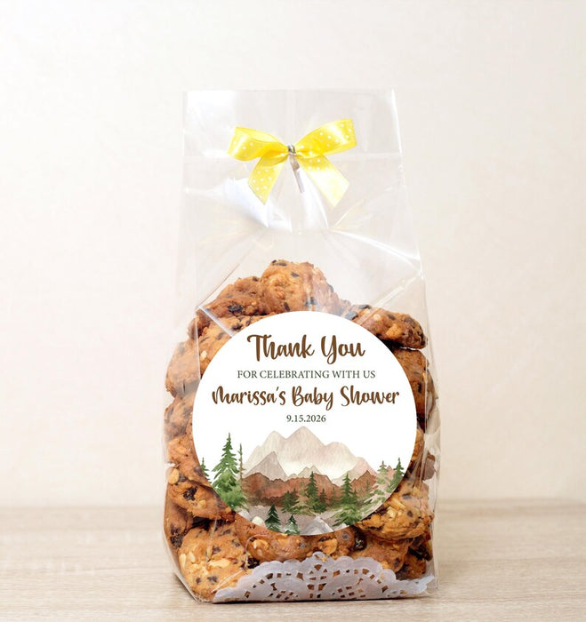 Mountain Adventure Baby Shower Stickers