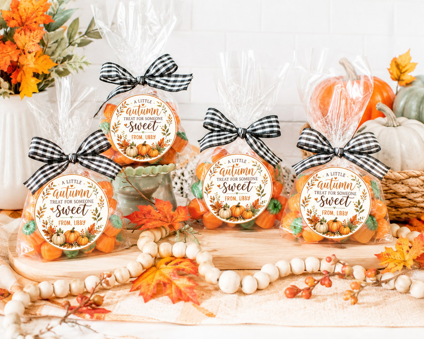 Autumn Treat Party Favor Sticker