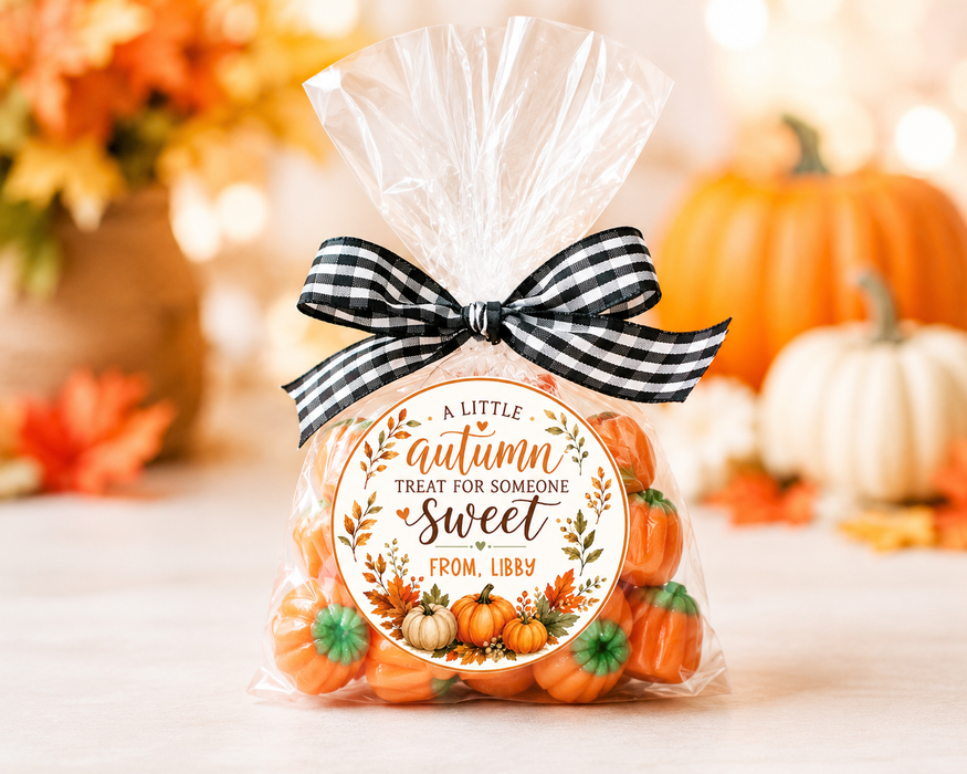 Autumn Treat Party Favor Sticker