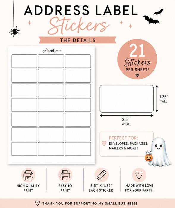 Halloween Return Address Stickers