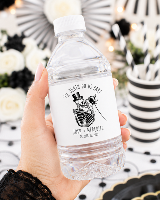 Death Do Us Part Water Bottle Labels