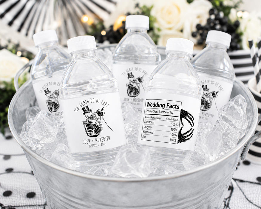 Death Do Us Part Water Bottle Labels