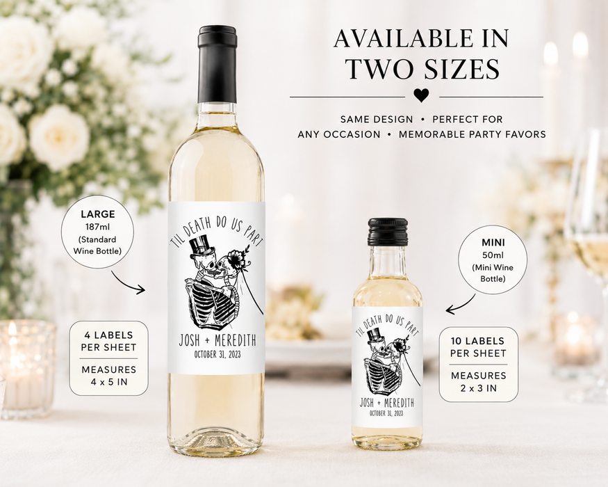 Til Death Do Us Part Wine Labels