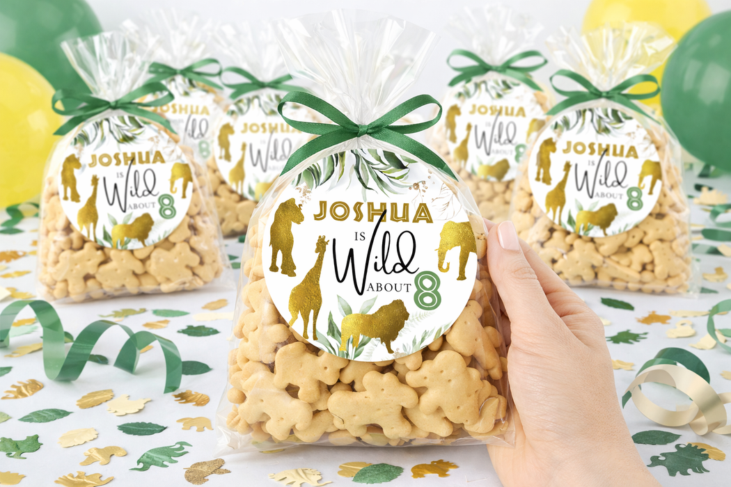 Wild About Safari Birthday Stickers