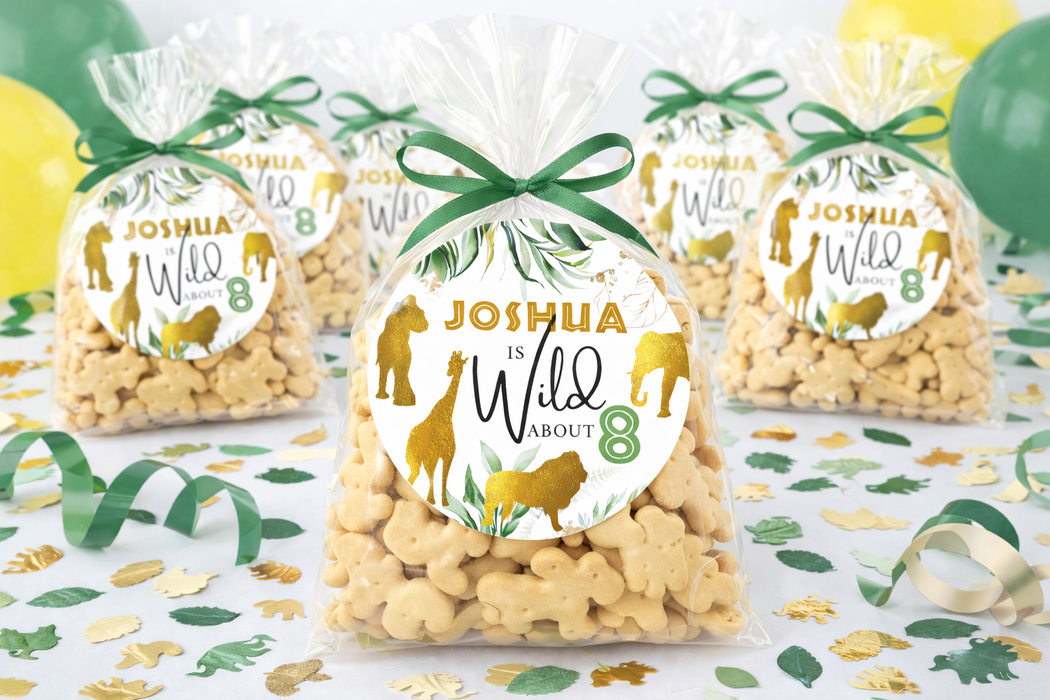 Wild About Safari Birthday Stickers