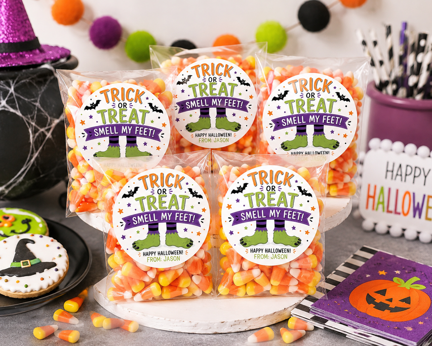 Smell my Feet Halloween Stickers