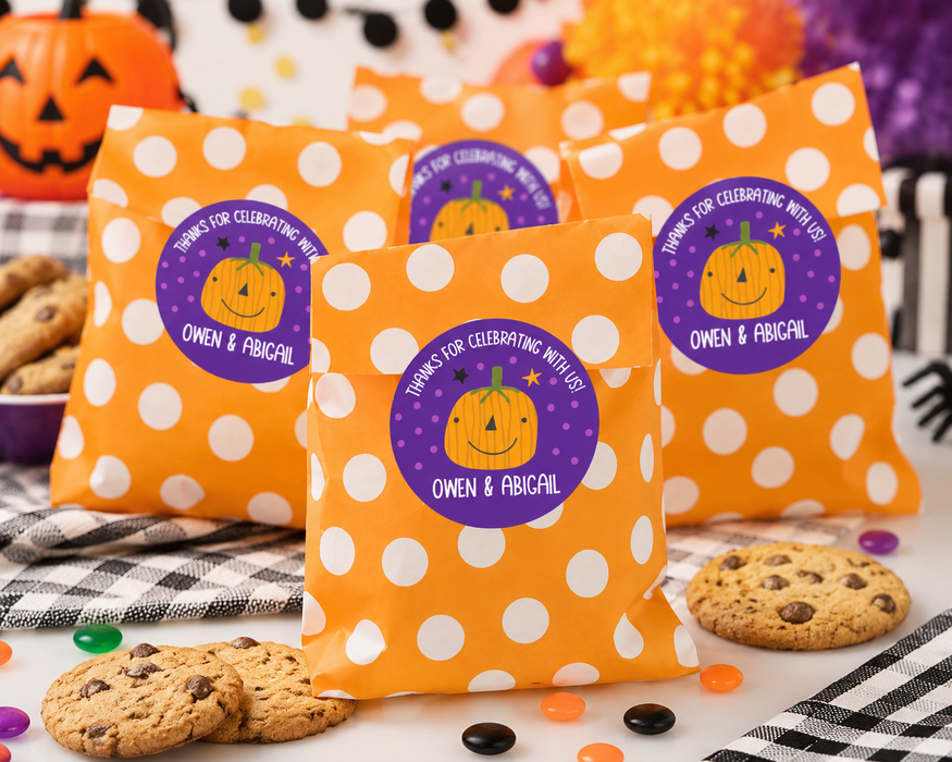 Little Pumpkin Halloween Treat Stickers