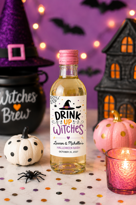 Drink Up Witches Halloween Wine Labels