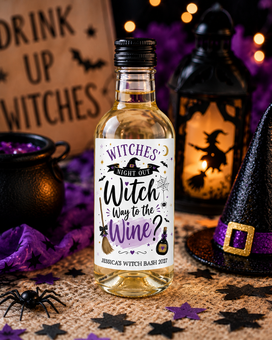 Witch Way to the Wine Halloween Wine Labels