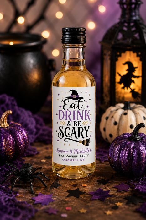 Halloween Party Wine Labels