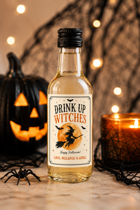 Drink Up Witches Halloween Wine Labels