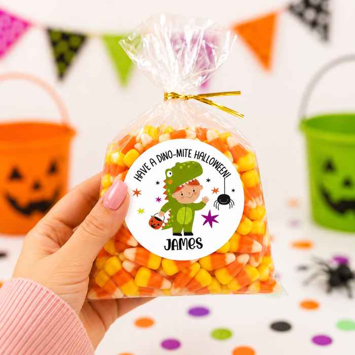 Dino-mite Halloween Treat Stickers