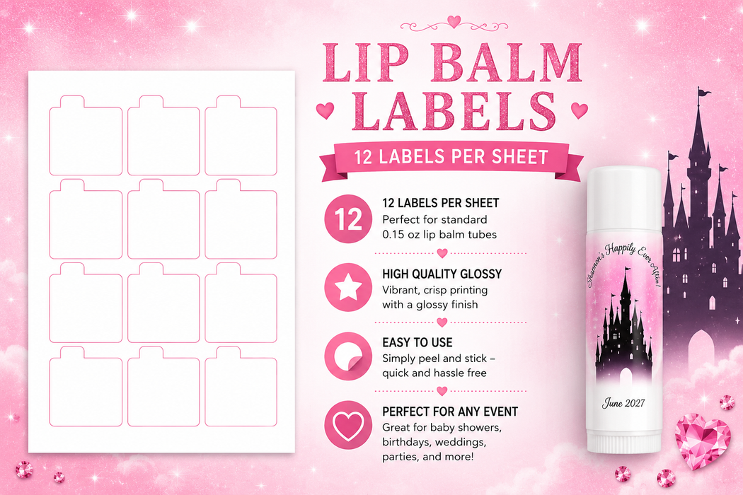Fairy Tale Bachelorette Lip Balm Labels