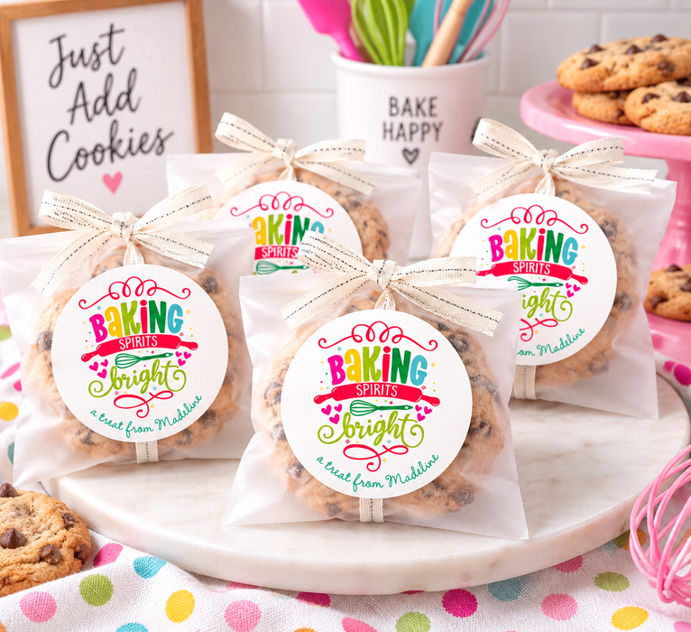 Baking Spirits Bright Holiday Labels