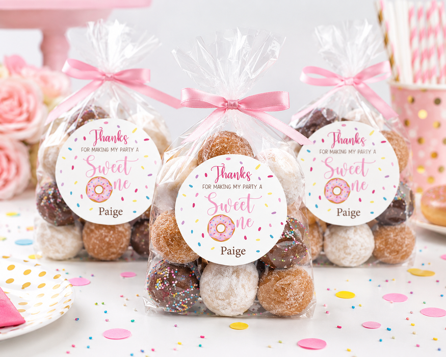 Donut Sweet One Birthday Party Stickers