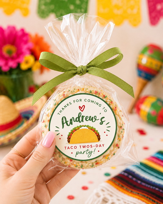 Taco Twos Day Birthday Party Stickers