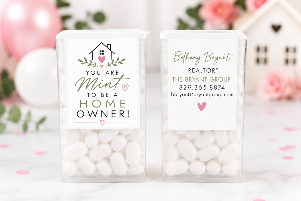 Floral Mint to Be a Home Owner Realtor Labels