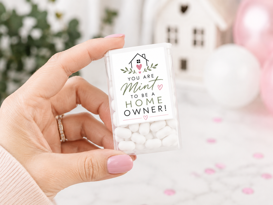 Floral Mint to Be a Home Owner Realtor Labels