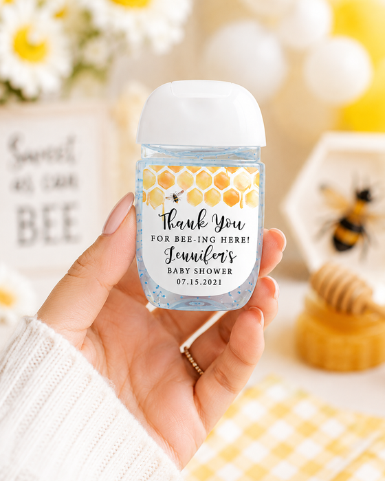 Thank You for Beeing Here Hand Sanitizer Label