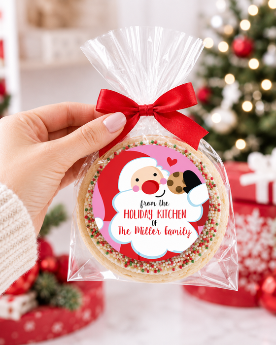 Santa Cookie Holiday Kitchen Labels