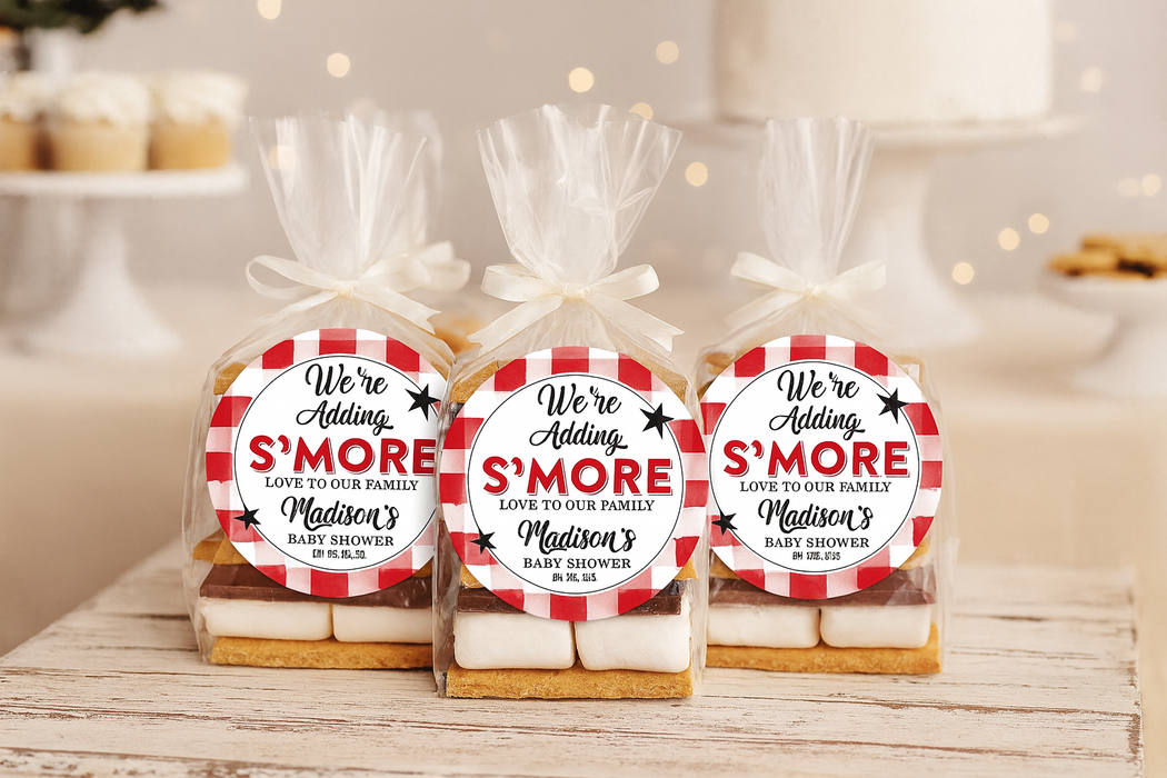 Baby Q Smore Baby Shower Stickers