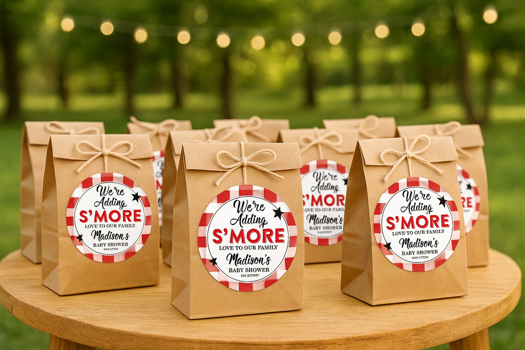 Baby Q Smore Baby Shower Stickers