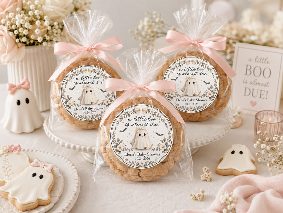 A Little Boo Is Almost Due Favor Labels