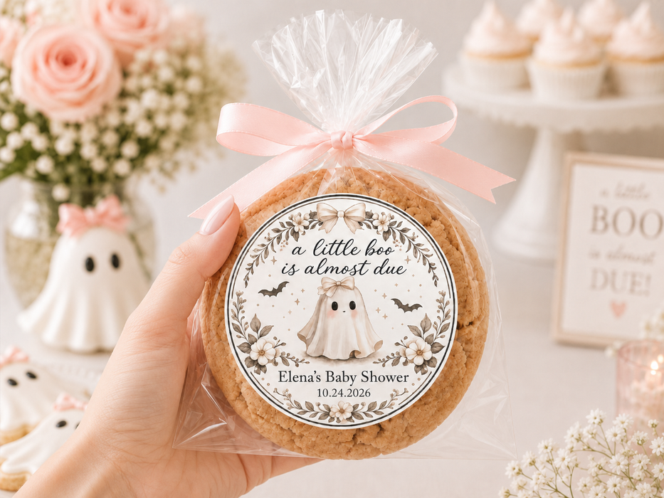 A Little Boo Is Almost Due Favor Labels