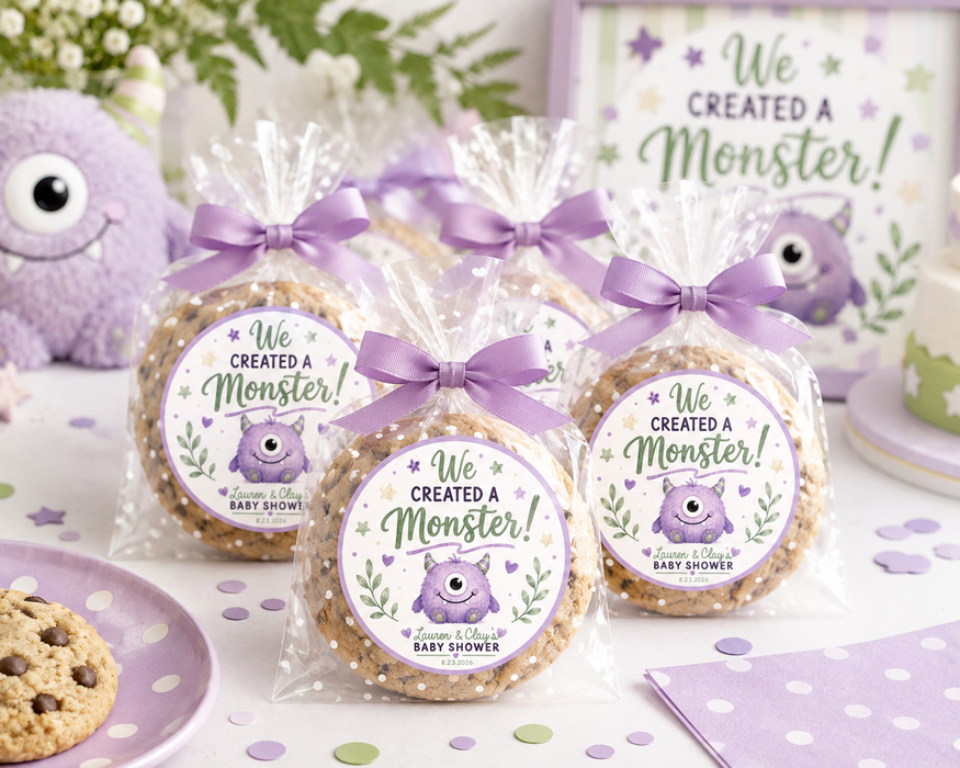 We Created a Monster Baby Shower Stickers