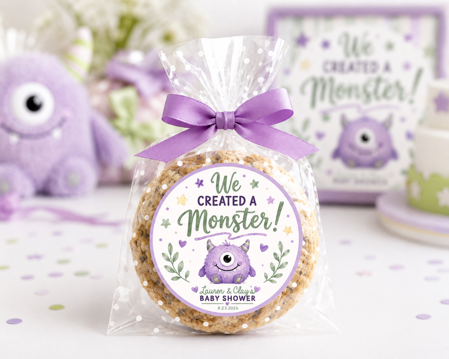 We Created a Monster Baby Shower Stickers