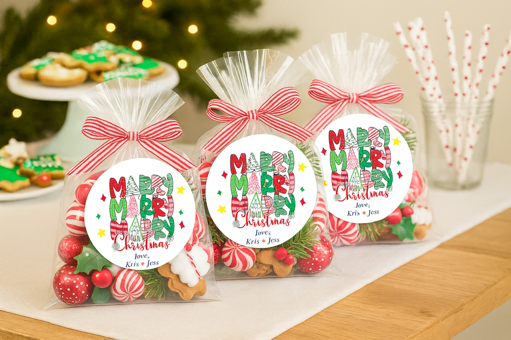 Merry Merry Christmas Stickers