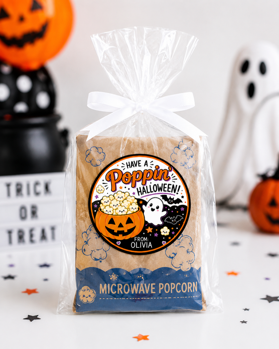 Halloween Popcorn Favor Stickers