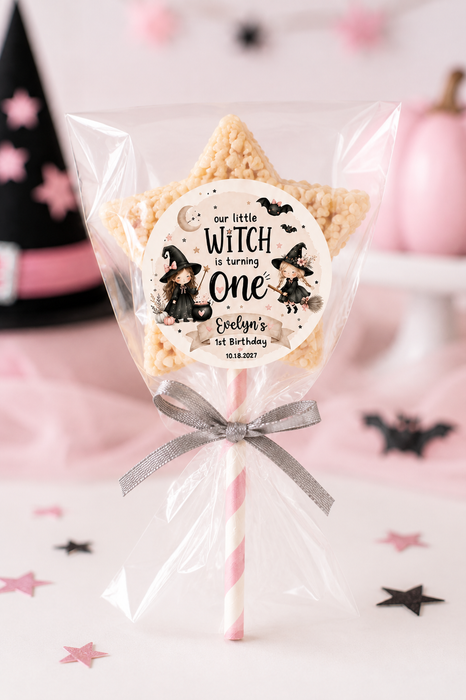 Our Little Witch Is Turning One Stickers
