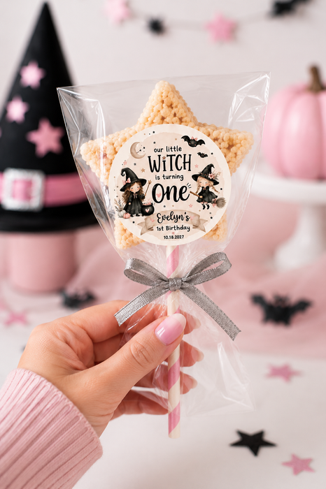 Our Little Witch Is Turning One Stickers