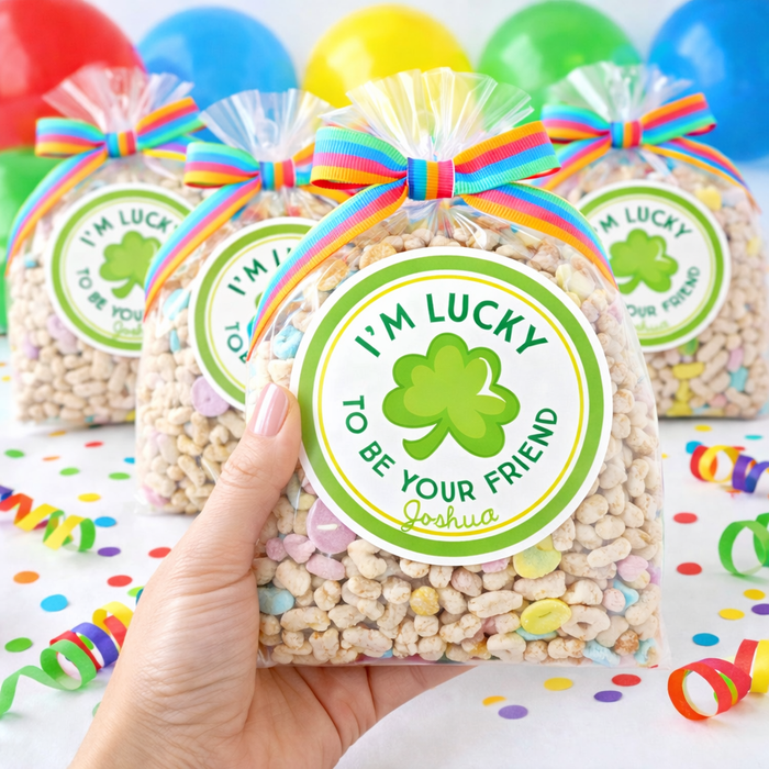 Lucky You're in My Class Shamrock Stickers