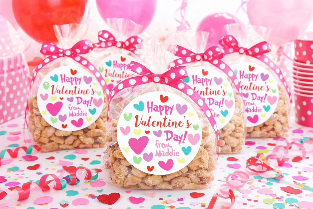 Cute Hearts Valentine Stickers