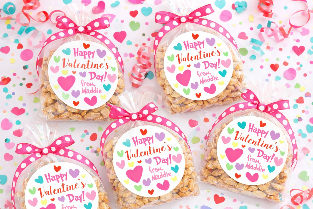Cute Hearts Valentine Stickers