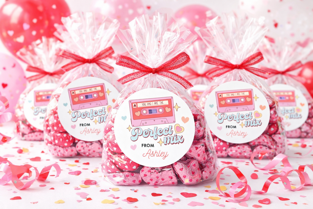 Retro Mixtape Valentine Stickers