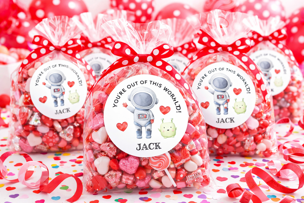 Out of this World Valentine Stickers