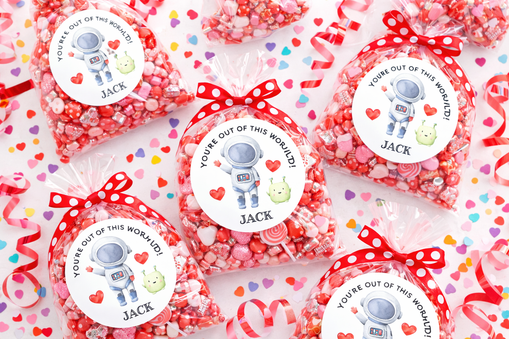 Out of this World Valentine Stickers