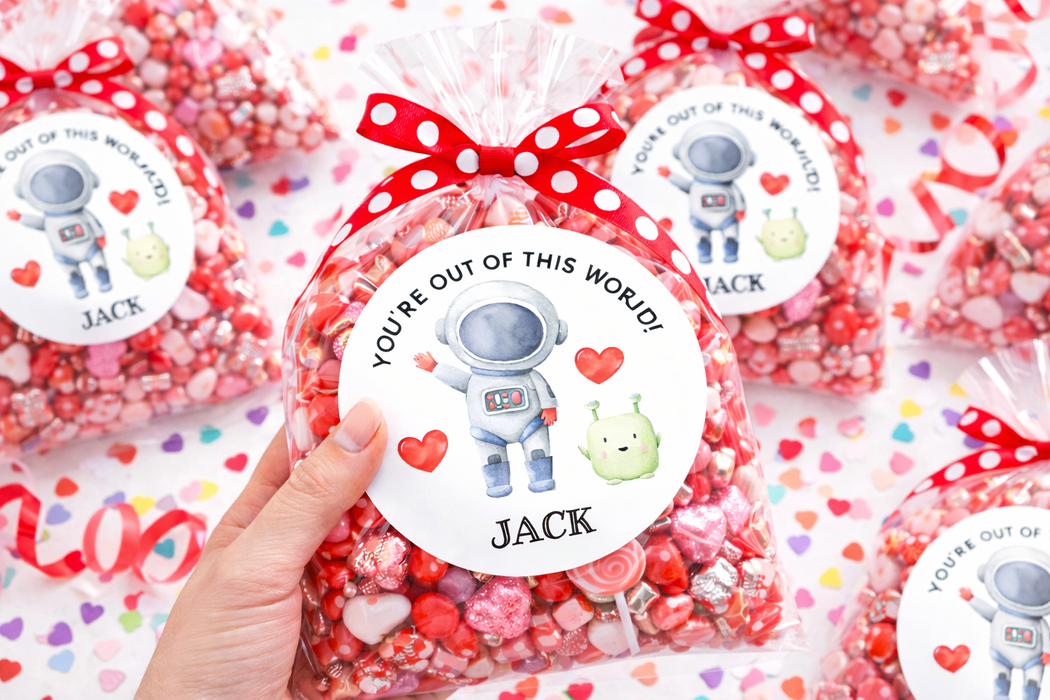 Out of this World Valentine Stickers